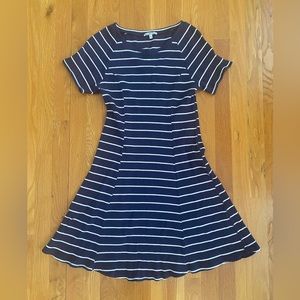 Charlotte Russe navy blue striped dress